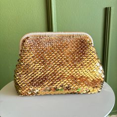 Gold Evening Clutch, Evening Clutch With Sequins, Gold Sequin Clutch Bag - Etsy Glamorous Glitter Clutch For Evening, Glamorous Evening Clutch With Glitter, Glitter Clutch Evening Bag, Glitter Clutch Evening Bag For Event, Glitter Clutch Evening Bag For Events, Chic Evening Clutch With Glitter, Glamorous Sequin Clutch Bag, Chic Sequined Clutch Bag, Rectangular Sequin Party Clutch