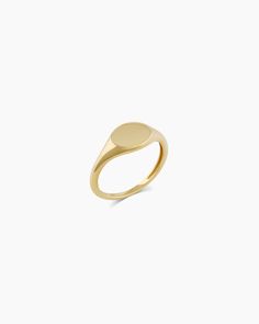 The 14k Gold Bespoke Signet Ring is a timeless style crafted in 14k solid gold. Sure to become a cherished ring they will keep for years-make it even more special by engraving heartfelt initials or a lucky number. Bespoke Signet Ring in 14k Solid Gold, Women's Size 3 by gorjana Heirloom Style Signet Ring For Promise, Heirloom 14k Gold Signet Promise Ring, 14k Gold Heirloom Engraved Ring, Luxury 14k Gold Rings With Engraving Option, Classic Engraved Ring With Smooth Bezel For Anniversary, Elegant 14k Gold Initial Ring With Engraving Option, 14k Gold Engraved Ring For Anniversary, Timeless Gold Engraved Ring With Engraving Option, Engraved Ring With Smooth Bezel For Anniversary