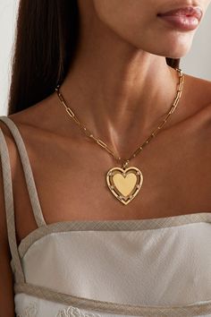 Gold True Love 18-karat gold diamond pendant | FOUNDRAE | NET-A-PORTER Different Types Of Love, Types Of Love, Next Fashion, Luxury Women Fashion, Love Charms, Luxury Gifts, Exquisite Jewelry, Minimal Fashion, Diamond Pendant