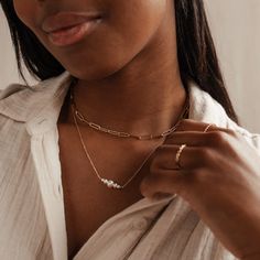 Looking for minimal yet bold? Enter our Gracie Luxe necklace ✨. A luxurious and dramatic statement piece this bolder version of the popular Gracie chain is a timeless addition to your wardrobe. Chic Long Necklace With Chunky Chain, Modern Long Chain Necklace, Elegant Pearl Chain Link Jewelry, Chic Pearl Chain Jewelry, Elegant Chunky Chain Choker Jewelry, Modern Chunky Chain Choker Necklace, Chic Formal Pearl Chain Necklace, Timeless Link Necklace For Everyday, Timeless Link Necklaces For Everyday