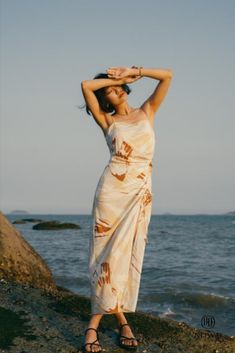 Take an air of breezy beauty everywhere you go this season - this chic Shell Print One-Piece Maxi Dress from our NEIWAI x SAVISLOOK collaboration is the sundress you'll wear all summer long. Dress In A Pool, Free Photoshoot Ideas, Summer Dress Photoshoot, Summer Fashion Shoot, Beach Dress Photoshoot, Long Dress Beach, 90s Beach, Beach Photo Session, One Piece Photos