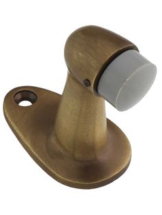 Our Gooseneck Door Stop goes wherever a wall-mount stop won't do. Installed on the floor close to the jamb, it prevents the door from banging into walls, cabinets, or furniture (installed too far out from the wall, it can be a tripping hazard). Made of solid brass, it comes in an array of fine finishes. Cabin Addition, Addition Ideas, Door Stops, Pantry Door, Antique Door, Door Sets, Antique Hardware, Antique Pewter, Door Stop