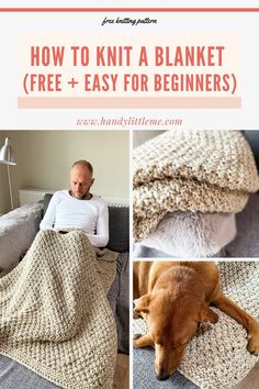 how to knit a blanket free and easy for beginners