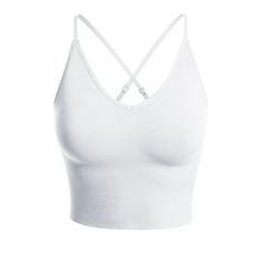 Made by Olivia shed its junior image and evolved into a more mature, contemporary brand. We cater to the life style: soft & delicate, boho chic, elegant & classic. We strive to provide quality fashion outfit that is as unique as our customers and are dedicated to helping you find an outfit you LOVE. Made by Olivia Women's Seamless Padded Workout Sports Bra Cami Cropped Yoga Tank Top with Adjustable Straps White LX - IBRW001 Size Information (Inches): SM (Small/Medium): Chest: 32-34/ Length: 5.75 Yoga Tank Top, Workout Tops For Women, Crop Bra, Bra Tank, Yoga Tank, Yoga Tank Tops, Tank Top Bras, White Tank Top, Dream Clothes