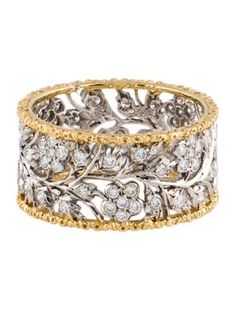 Rhodium-Plated 18K White Gold & 18K Yellow GoldIncludes Jewelry Pouch Buccellati Jewelry, Leaf Ring, Jewelry Pouch, Rhodium Plated, Band Rings, Jewelry Rings, White Gold, Pouch, Band