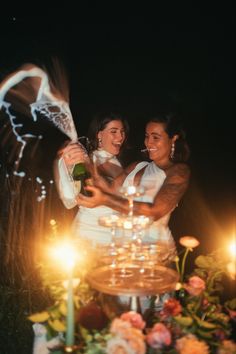 Same sex wedding, wlw wedding, reception, bridal images, bridal inspo, flash photography. Queer Photoshoot, Rachel Bush, Wlw Wedding, Queer Weddings, Lgbt Wedding, Lesbian Wedding, Gay Wedding, Future Wife