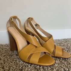 Tags Still On, Beautiful Mustard Yellow Talbots Strappy Heels In Size 8.5. Genuine Leather And No Scrapes Or Scuffs. Perfect For Fall Events. Business Casual Heels, Maroon Leather, Fall Events, Bow Pumps, Black Strappy Heels, Black Suede Pumps, Kitten Heel Pumps, Strappy Sandals Heels, Casual Heels