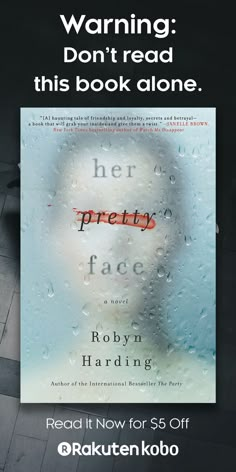 the book cover for her pretty face by robinn harding is shown in black and white