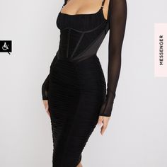 Free Shipping Fitted Sheer Midi Dress For Club, Fitted Midi Length Mesh Dress For Clubs, Fitted Mesh Midi Dress For Club, Black Knee-length Corset Dress For Date Night, Black Ruched Mesh Dress For Date Night, Fitted Ruched Mesh Evening Dress, Formal Black Ruched Corset Dress, Fitted Ruched Mesh Dress For Evening, Black Fitted Midi Mesh Dress