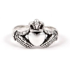 https://www.etsy.com/listing/558864339/claddagh-ring-skeleton-hand-sterling Classic Sterling Silver Hand Cast Rings, Classic Hand Cast Sterling Silver Rings, Hand-cast Sterling Silver Promise Jewelry, Symbolic Sterling Silver Rings With Polished Finish, Classic Sterling Silver Rings With Oxidized Finish, Classic Sterling Silver Ring With Oxidized Finish, Anniversary Engraved Sterling Silver Ring With Oxidized Finish, Classic Hand Cast Jewelry For Anniversary, Hand Cast Engraved Silver Sterling Ring