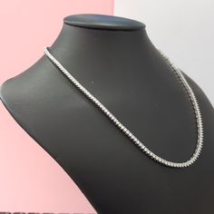 9.25 ct round cut diamond tennis necklace 3 prong 14k white gold fully certified and appraised via GEL a well known laboratory D color and VVS2 clarity Natural very nice stones (About 204 stones approx) $19,500 Appraised value 17 INCHS available to extend and in other colors. free shipping free certificate and lifetime warranty at no extra charge video at the link below: https://view.vzaar.com/20751641/video i manufacture and provide all the work myself out of my own shop with over 20 years of c Gift Platinum Tennis Necklace With Round Cut, Fine Jewelry Silver Tennis Necklace With Diamond Cut, Fine Jewelry Silver Tennis Necklace, Diamond White Platinum Tennis Necklace With Diamond Cut, White Gold Tennis Necklace With Diamond Cut, Silver Tennis Necklace With Round Diamond Cut, Silver Tennis Necklace With Diamond Cut, Anniversary Silver Diamond Cut Tennis Necklace, White Gold Sterling Silver Tennis Necklace With Diamond Cut