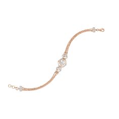 The harmonious and balanced bracelet is a sophisticated addition to any outfit. Light and minimalist, this gold bracelet with its beautiful central moissanite stones can grace both the somber and ambitious you at the office and the fashionista at night out. Elegant Rose Gold Cubic Zirconia Diamond Bracelet, Elegant Hand Set Rose Gold Tennis Bracelet, Elegant Hand-set Rose Gold Tennis Bracelet, Elegant Rose Gold Bangle Tennis Bracelet, Elegant Rose Gold Cubic Zirconia Tennis Bracelet, Elegant Rose Gold Cubic Zirconia Crystal Bracelet, Elegant Diamond White Gold Jubilee Bracelet, Elegant Rose Gold Tennis Bracelet, Timeless Rose Gold Jubilee Chain Bracelet