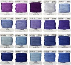 PRICES MAY VARY. Price includes 20 color embroidery floss bobbins， Brilliant six-strand divisible Embroidery Floss，Size 25, 8.7 Yards Each Bobbins Material: Stranded Cotton | double mercerized 100% long staple cotton Color: 20 Colors，all Colorfastt. Color Number are as follow：553,552,550,3747,341,156,340,155,3746,333,157,794,793,3807,792,158,791,3840,3839,3838. Perfect for Hand embroidery, embellishment, stitching ，friendship bracelets, cross stitch, string art, tassels it is just the right embr Floss Bobbins, Tassels Diy, Cross Stitch Thread, Color Embroidery, Diy Projects For Kids, Delft Blue, Blue Gradient, Color Number, Childrens Crafts