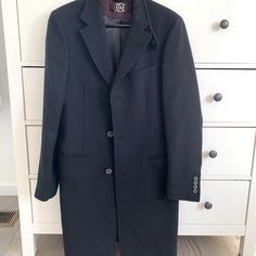 Mens Black Wool Winter Coat By Zara Man. Size Small. Pristine Condition. Black Long Coat For Semi-formal Occasions, Zara Formal Long Sleeve Outerwear, Winter Outerwear With Lapel Collar, Zara Formal Winter Blazer, Zara Winter Formal Blazer, Black Wool Long Sport Coat, Tailored Black Outerwear For Business, Classic Black Business Outerwear, Black Wool Sport Coat