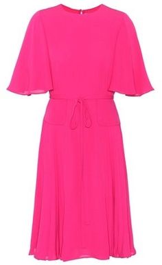 Valentino Silk-crêpe dress Valentino Silk, Pink Silk Dress, Georgette Dress, Beautiful Dresses Short, Crepe Dress, Silk Crepe, Embellished Dress, Crepe Fabric, Pink Silk