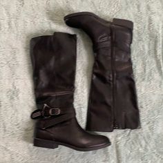 Style & Co Tall Black Boots. Size 10. Nwot Never Worn Boots For Women Tall, Black Tall Boots, Thrift Board, Calf Length Boots, Tall Black Boots, Knee Length Boots, Black Boots Tall, Long Boots, Boots For Women