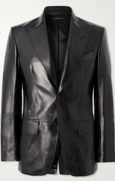 Upgrade your style with our Men's Black Genuine Lambskin Blazer Jacket. Crafted with soft leather and a single split rear vent, this jacket offers both comfort and sophistication. The polyester lining adds a trendy touch to the classic design. Elevate your look with this premium quality blazer. Outer Material: Lambskin Lining: Polyester Fastening: Buttons Rear split: Single Size: Please measure your bare chest accurately with the tape measure and order your actual chest size. Delivery:  Please e Leather Blazer With Concealed Placket, Leather Blazer With Concealed Placket And Long Sleeves, Classic Leather Jacket With Concealed Placket, Formal Leather Jacket With Concealed Placket, Sleek Leather Jacket With Concealed Placket For Business, Designer Leather Blazer With Long Sleeves, Designer Long Sleeve Leather Blazer, Modern Leather Jacket With Concealed Placket For Formal Events, Tailored Luxury Leather Jacket With Long Sleeves