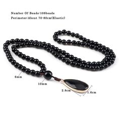 Beaded -Black Obsidian Meditation Necklace For Men Natural Black Onyx 108 Mala Beads Pendnat Long Necklace Women Buddhist Prayer Jewelry Necklace Type: Pendant Necklaces Material: Semi-precious Stone Item Type: Necklaces Gender: Unisex Fine or Fashion: Fashion Model Number:3256804112527051 Product Description: Bracelets Type: Beaded Bracelets/Necklace Bead Material: Natural stone Style: Fashion/Classic Color: 12Color Perimeter: 70-80CM(Elastic) Fine or Fashion: Fashion Casual Shape\pattern: Round Chain Type: Braided Rope Note: 1.We have a favorable price, and support retail and wholesale. 2.We have our own factory and support the custom product, 3.Please send the picture that we can make the unique product according to your request. 4.If you need other different size,please contact us befo Black Spiritual Beaded Jewelry, Spiritual Black Jewelry With Polished Beads, Adjustable Black Beaded Crystal Necklace, Black Onyx Round Bead Crystal Necklaces, Adjustable Black Beaded Necklace With Gemstone Beads, Adjustable Black Gemstone Beaded Necklace, Black Onyx Round Beads Crystal Necklace, Black Spiritual Beads For Meditation, Black Onyx Round Beads Necklace