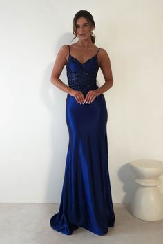 Highlights Gorgeous mermaid glitter gown with stunning embellished bust Padded bust Sizing The model is 5'10 and wears UK size 8 / S / US size 4 Fit & Fabric Made from 100% Polyester Rear zipper Double lined Length from top of bust to hem: 155cm Stretch: 5/10 Perfect for Debs and Proms Formal Events Prom Dresses Bodycon, Prom Things, Glitter Gown, Oh Hello Clothing, Bodycon Gown, Hoco Ideas, Cute Formal Dresses, Prom Dress Inspo, Mermaid Glitter