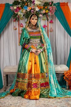 Afghan tradational dress for wedding  and nekah Middle Eastern Outfits, Afghan Kuchi Dress, Traditional Clothing Around The World, Afghan Wedding Dress, Mehndi Outfit, Mehndi Outfits, Afghan Dress, Afghan Wedding, Fashion Show Dresses