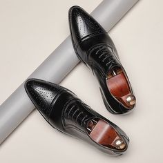 Category:Oxfords; Upper Materials:Synthetic leather; Embellishment:Splicing; Season:Spring,Fall; Gender:Men's; Size Suggestion:standard size, select your usual size; Activity:Walking; Toe Shape:Round Toe; Style:Casual; Boot Shaft:Booties / Ankle Boots; Outsole Materials:Rubber; Occasion:Daily,Retirement / Graduation,Office  Career,Party  Evening; Closure Type:Lace-up; Function:Comfortable; Pattern:Solid Colored; Listing Date:12/04/2023; 2024 Trends:Retro,Formal Shoes,Plus Size; Size chart date s Booties Ankle Boots, Oxford Shoes Men, 2024 Trends, Mens Oxfords, Formal Shoes, Lace Boots, 2023 2024, Synthetic Leather, Season Spring