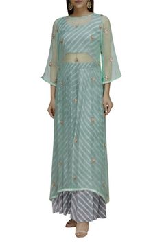 Sheer Kurta, Saree Reuse, Dress Muslim Modern, Organza Kurta, Simple Kurtis, Shyamal And Bhumika, Yellow Embroidery, Kurta Set For Women, Kids Dress Wear