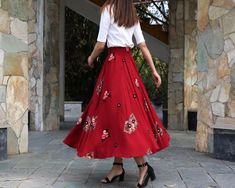 * A high waist skirt, with beautiful flowers embroidery.* It is made of cotton and linen blends, with two pockets.* If you need to custom make the skirt waist and length, please contact us.* Support 7 days return to get full refund on item without any reason.* Let us know your usual size in your country and your overall height.* If you have some specific request or special characters such as broad shoulder, long arms, long waist, etc you think we need pay attention to when making, please let me Spring Floral Embroidered Maxi Skirt, Floral Embroidered Full Skirt Bottoms, Flowy Full Skirt With Floral Embroidery, Spring Embroidered Long Skirt, Flowy Full Embroidered Skirt, Flowy Full Skirt With Embroidery, Spring Full Skirt With Floral Embroidery, Spring Floral Embroidery Maxi Skirt, Spring Floral Embroidered Full Skirt