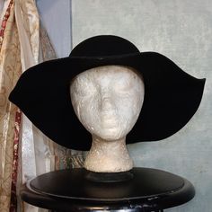 Wide Brim Hat With Bow. Brand: Chattie Color: Black Size: Os (14 In Diameter) Material: Felt Nwt Hats! Hats! Hats! All Hats Must Go! Vintage Black Wide Brim Costume Hat, Vintage Black Costume Hat With Curved Brim, Black Brimmed Fall Costume Hat, Black Brimmed Costume Hat For Fall, Brimmed Black Costume Hat For Fall, Black Brimmed Mini Hat, One Size, Black Brimmed Mini Hat One Size, Fitted Black Cloche Hat With Wide Brim, Classic Black Mini Hat With Wide Brim