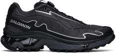 the salloni running shoe is black and grey