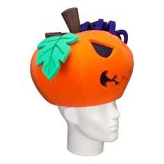 This Jack o Lantern Hat will definitely make you stand out at your next Party, Hora Loca, Wedding, Corporate Event, Birthday, Quinceanera, or Halloween Party! It can be used as a wedding hats, top hats, photo booth props, or a party favor. Halloween Party Felt Hat, Novelty Costume Hats For Halloween Themed Events, Novelty Halloween Costume Cap, Novelty Costume Hats And Headpieces For Halloween, Halloween Party Adjustable Felt Hat, Halloween Costume Felt Hat, Themed Halloween Costume Cap Accessories, Themed Halloween Costume Cap, Adjustable Felt Hat For Halloween Party