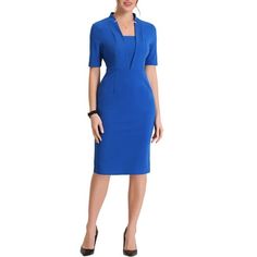 Elevate your style in this sheath dress made from soft fabric. V Neck and bodycon fit lead into a midi-length silhouette for a truly elegant and textured look. Pair with high heels for a fascinating, charming, and glamorous figure. Measurement (in inches) Size----------Length----------Shoulder----------Chest----------Waist----------Hip XS----------38.9---------------14.5-----------------33.9--------------26.8-------------36.2 S------------39.4---------------15.0-----------------35.4------------- Bodycon Sheath Dress For Office Wear, Knee-length Elastane Bodycon Dress For Formal Occasions, Bodycon Midi Dress For Work, Fitted Mid-length Solid Color Midi Dress, Fitted Solid Color Midi Dress, Bodycon Elastane Midi Dress For Work, Elastane Bodycon Midi Dress For Work, Fitted Knee-length Bodycon Dress For Office, Bodycon Midi Dress For Career