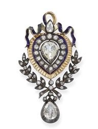 Historical fashion inspiration | www.myLusciousLife.com - Brooch    1890s Look Rose, Antique Brooches, Heart Brooch, Enamel Brooch, Antique Diamond, Victorian Jewelry