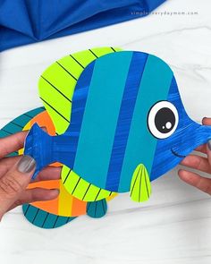 DIY Paper Crafts: Easy Home Decor Ideas Shape Fish Craft Preschool, F Fish Craft, Paper Plate Fish Crafts For Kids, F For Fish Craft, Diy Sea Decorations, How To Make Fish With Paper, Preschool Fish Crafts, Fish Diy Crafts, Fish Art And Craft