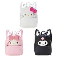 Sanrio Structured Mini Backpack Card Costume, Face Details, Melody Hello Kitty, Embroidered Face, Travel Brand, Coin Bag, Backpack Tote Bag, Paper Crafts Diy Kids, Tote Bag Purse