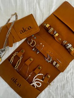 ALCO Jewelry Travel Roll Diy Projects To Make And Sell, Jewelry Roll Travel, Jewelry Travel Case, Leather Hip Bag, Jewelry Roll, Jewelry Travel, Jewelry Safe, 6 Rings, Travel Jewelry Case