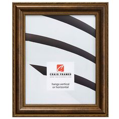 an ornate gold frame with black and white stripes