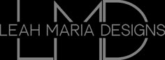 the logo for leah marra designs, an interior and exterior design firm in new york