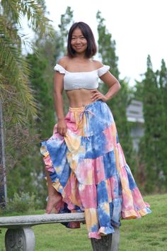 "This beautiful Skirts with  made from lightweight cotton fabric. which perfectly fit to your festival, beach, summer vacation or just new addition to your wardrobe that will inspire you for your new street look! This Skirts is comfortable and relaxation for any occasion.      🪡🧵 MATERIAL : cotton breathable muslin This skirts will fit sizes Small to Large, approximately Sizes 0-12 ( Not - XL ) * Waist : 24'' Stretching to 50'' ( 61 cm - 127 cm ) * Hips : up to 54\" ( 137 cm ) * Length : 40\" Summer Tiered Skirt For Beach Season, Fitted Tiered Skirt For Beach Season, Relaxed Tiered Skirt For Beach Season, Summer Ruffled Skirt For Beach Season, Multicolor High Waist Maxi Skirt, Casual Multicolor High Waist Maxi Skirt, High Waist Multicolor Maxi Skirt, Bohemian High Waist Lined Maxi Skirt, Multicolor Flowy High Waist Maxi Skirt