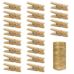 PRICES MAY VARY. Small wood clothespins measure 1” (L) x 0.35” (W) x 0.12”(H). Each set comes with 250pcs of natural color craft clothespins and 66ft (20m) of natural jute twine. HIGH QUALITY: Mini wooden clothespins are made from natural wood with an environmental wax coating. Galvanized (non-rusting) metal wire springs for added durability and longevity. Lightweight, versatile and sturdy. REUSABLE: Comes in a small twist-top container so you can keep the extra pins and unused twine. Perfect as Wooden Clothespins, Mini Clothes, Hanging Stockings, Photo Clips, Color Crafts, Hanging Photos, Jute Twine, Clothespins, Natural Jute