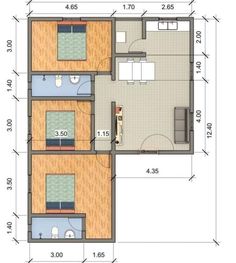 the floor plan for a two story house