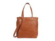 Madewell Medium Transport Tote Woven Edition - Handbags : Burnished Caramel : The Madewell Medium Transport Tote Woven Edition features elegant woven leather and a cavernous interior. Top carrying handles with adjustable crossbody strap. Open construction. Flat bottom provides upright structure. Interior features a slip pocket and zip pocket. Imported. Measurements: Bottom Width: 11 in Depth: 6 in Height: 12 in Strap Length: 40 in Strap Drop: 20 in Handle Length: 19 in Handle Drop: 8 1 2 in Weig Back Bag, The Medium, Womens Tote, Crossbody Strap, Womens Tote Bags, Wallet Men, Wallets For Women, Burlap Bag, Bags Women