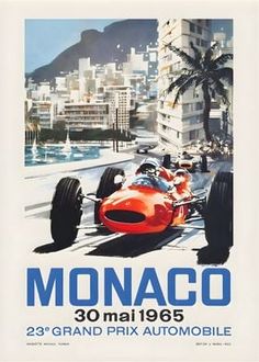 an advertisement for the monaco grand prix automobile race