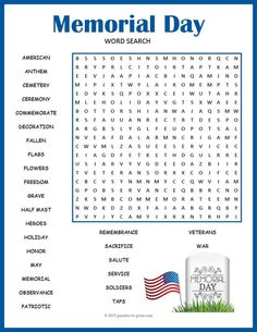 FREE PUZZLE FOR YOU AND YOUR KIDDOS! Help students recall what Memorial ...