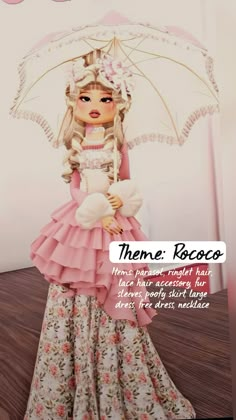 DTI Theme: Rococo in 2024 | Rococo dress, Dress to impress, Figure dress