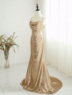 Champagne Formal Dresses, Prom Dresses Elegant, Party Dresses, Velvet Prom Dress, Backless Evening Dress, Spaghetti Strap Prom Dress, Multi Way Dress, Floral Dress Formal, Floor Length Prom Dresses