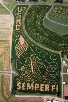 an aerial view of a field with the words semperi written in it