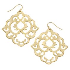 Artesian Filigree Cut-Out Earrings 1.75 inch diameter Available in Handcast 24kt Gold or Handcast Sterling Silver Plating Handmade in San Antonio, TX Susan Shaw, Rose Gold Flower, Diamond Cluster Earrings, Filigree Earrings, 24kt Gold, Artisan Design, Earrings In Gold, Design Earrings, Hand Cast