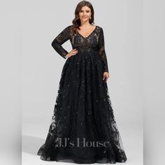 I Bought This As A Backup For My Wedding Dress If Mine Did Not Come On Time. Luckily It Did And I Chose Not To Wear This Dress. Tags And Dress Bag Included Tulle Straps, Sequin Ball Gown, Sweep Train Prom Dress, Gown Princess, Dress Train, Princess Prom Dresses, Sequins Fabric, Ball Gowns Princess, V Neck Prom Dresses