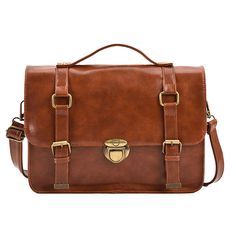 Color: Brown Larp Accessories, Handbag For School, Girls Messenger Bag, Messenger Bag Leather, Big Tote Bags, Handbags For School, Unique Bags, Leather Messenger Bag, Large Backpack