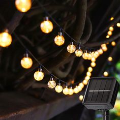 PRICES MAY VARY. 💡【23ft with 50 Led Solar String Lights】 23 feet outdoor solar string lights with 50 super bright led crystal globes. Each globe has a diameter of 0.7 inch, made by transparent plastic. Means you can get higher brightness and more gorgeous warm white lighting effects. 6.5 feet long lead length suitable for outdoor use. Awesome outside decorative lights for patio, gazebo, bistro, deck, garden, balcony, pathway, lawn, fence, porch, backyard, landscaping. 💡【8 Modes Auto On/Off Fai Bonfire Party Ideas, Wedding Barn Ideas, Spa Deck, Market Booth Ideas, Bonfire Birthday, Marquee Decor, Led Globe Lights, Solar Led Lights Outdoor, Lights For Patio